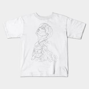 jhope outline Kids T-Shirt